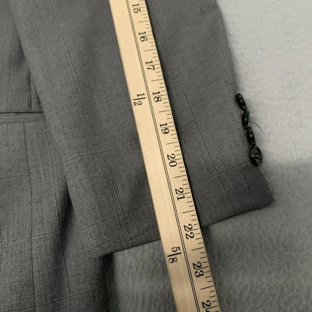Ralph Lauren Blazer Wool Light Grey 2 Button‎ 42 Short Made Canada 90s NEW $495